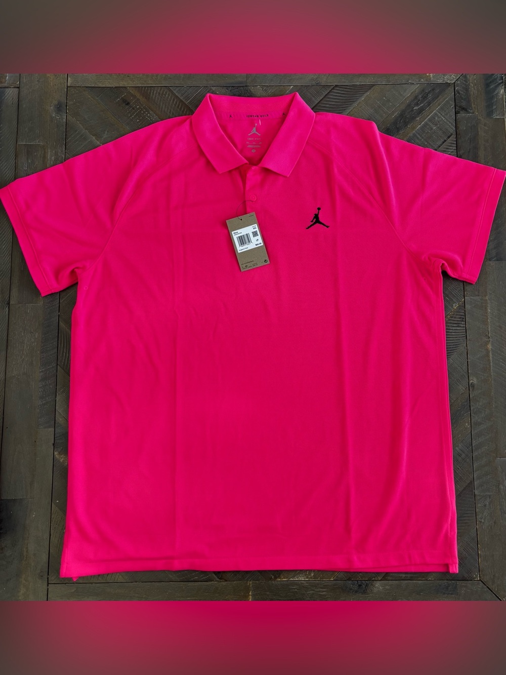 Jordan Golf Dri-FIT Men’s Pink Polo Shirt XXL Short Sleeve Golf DZ0540-645